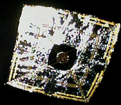 On June 15, 2010 (Japan Standard Time), a small separation camera was jettisoned from IKAROS to photograph the solar sail in its entirety