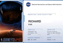 My 'boarding pass' for NASA's InSight Mars mission