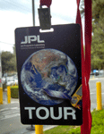 My tour badge at NASA's Jet Propulsion Laboratory near Pasadena, California...on September 8, 2014.