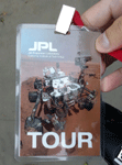 My badge for the tour at NASA JPL near Pasadena, California...on May 30, 2018.