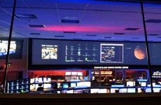 A snapshot inside the SFOF at NASA JPL...on May 30, 2018.