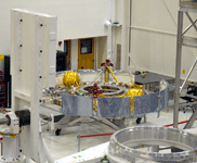 Another snapshot of the cruise stage for the Mars 2020 rover inside the SAF at NASA JPL...on May 30, 2018.
