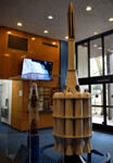 Another snapshot of the Explorer 1 replica inside the main lobby of the Von Karman Auditorium...on May 30, 2018.