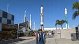 Posing with the Delta II and other historical launch vehicles at the Rocket Garden.