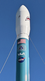 A snapshot of the Delta II's payload fairing.
