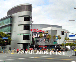 At the Los Angeles Kings' championship parade after they won the 2014 Stanley Cup final.