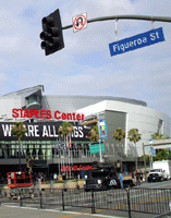 At the Los Angeles Kings' championship parade after they won the 2014 Stanley Cup final.