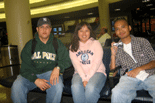 Richard Duong, Sarina and I chill at LAX before our flight to Hartford, Connecticut.