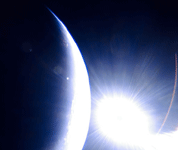 An image of the Earth that was taken by LightSail 2 on July 6, 2019