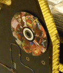 Attached to one of MAVEN's twin solar arrays is a DVD bearing the names of 100,000 people, as well as artwork and Japanese haiku that were submitted online in early 2013