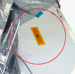 A red circle denotes the location of a memory card carrying the names and messages of 6,494 people on Japan's MIO satellite