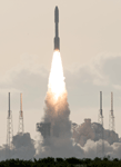 An Atlas 5 rocket carrying the Mars 2020 spacecraft launches from Cape Canaveral Air Force Station in Florida on July 30, 2020