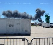 Another explosion takes place during the combat demo at Miramar MCAS...on September 24, 2016.