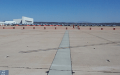 A squadron of F/A-18 Hornets is parked on the tarmac at Miramar MCAS...on September 24, 2016.