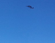 Folks watch as the Blue Angels conduct an air demo above Miramar MCAS and the surrounding area...on September 24, 2016.