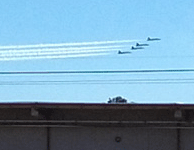 The Blue Angels fly over the airfield at Miramar MCAS...on September 24, 2016.