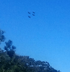 The Blue Angels fly over an area near Miramar MCAS...on September 24, 2016.