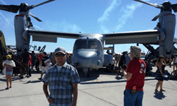 Posing with the V-22 Osprey at Miramar MCAS...on September 24, 2016.