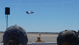 The F-35B Lightning II conducts a VTOL demonstration above the airfield at Miramar MCAS...on September 24, 2016.