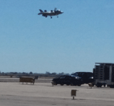 The F-35B Lightning II conducts a VTOL demonstration above the airfield at Miramar MCAS...on September 24, 2016.