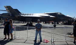 Posing with the F-35B Lightning II at Miramar MCAS...on September 24, 2016.