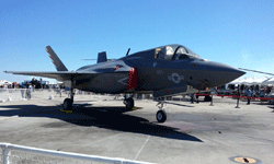 The F-35B Lightning II on display at Miramar MCAS...on September 24, 2016.