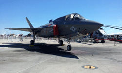 The F-35B Lightning II on display at Miramar MCAS...on September 24, 2016.