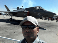 Taking a selfie with the F-35B Lightning II at Miramar MCAS...on September 24, 2016.