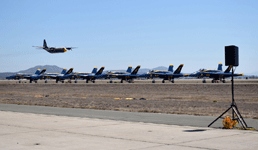 The C-130 'Fat Albert' is about to land at MCAS Miramar on September 29, 2018.