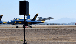 An F/A-18 Hornet takes to the air behind the Blue Angels at MCAS Miramar... on September 29, 2018.