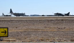 The C-130 Hercules and an AV-8B Harrier land at MCAS Miramar...officially completing the MAGTF demo on September 29, 2018.