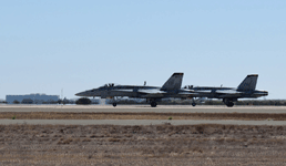 The two F/A-18 Hornets land at MCAS Miramar...officially completing the MAGTF demo on September 29, 2018.