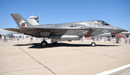 An F-35B Lightning II on display at the Miramar Air Show...on September 29, 2018.