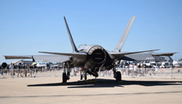A rear view of the F-35B Lightning II at the Miramar Air Show...on September 29, 2018.