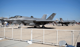 A snapshot of the two F-35B Lightning IIs on display at the Miramar Air Show...on September 29, 2018.