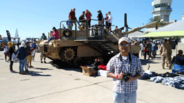 Posing for another pic with the M1A1 Abrams at the Miramar Air Show...on September 29, 2018.