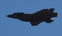 The F-35B Lightning II soars in the air during a demo above MCAS Miramar...on September 29, 2018.