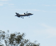 An F-35B Lightning II conducts a hovering demo during the Miramar Air Show in San Diego, California...on September 24, 2022.