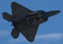 The F-22 Raptor opens its weapons bay doors during its demo at the Miramar Air Show...on September 24, 2022.