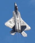 The F-22 Raptor climbs in the sky during its demo at the Miramar Air Show...on September 24, 2022.