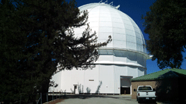 A shot of the dome housing the 100-inch Hooker Telescope at Mt. Wilson Observatory...on March 24, 2016.