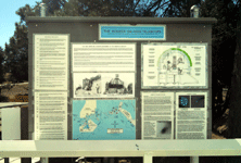 A bulletin board that shares info about the 100-inch Hooker Telescope at Mt. Wilson Observatory...on March 24, 2016.