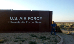 At Edwards Air Force Base to attend the NASA Social event at Armstrong Flight Research Center...on May 31, 2016.