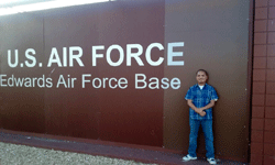 At Edwards Air Force Base to attend the NASA Social event at Armstrong Flight Research Center...on May 31, 2016.