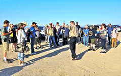 A NASA Armstrong rep lets us know that photography will not be allowed during the bus trip up to the Armstrong Flight Research Center...for security reasons.