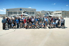 An awesome group photo of all the NASA Social attendees in 100-degree heat...on May 31, 2016.