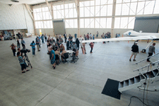 NASA Social attendees get in line to receive autographs by some of Armstrong's test pilots...on May 31, 2016.