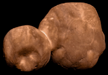 An image of the Kuiper Belt object Arrokoth...taken by the New Horizons spacecraft on December 31, 2018 (Pacific Standard Time)