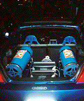 An import car with two NOS tanks