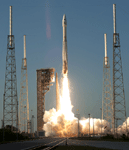 An Atlas 5 rocket carrying the OSIRIS-REx spacecraft launches from Cape Canaveral Air Force Station in Florida, on September 8, 2016